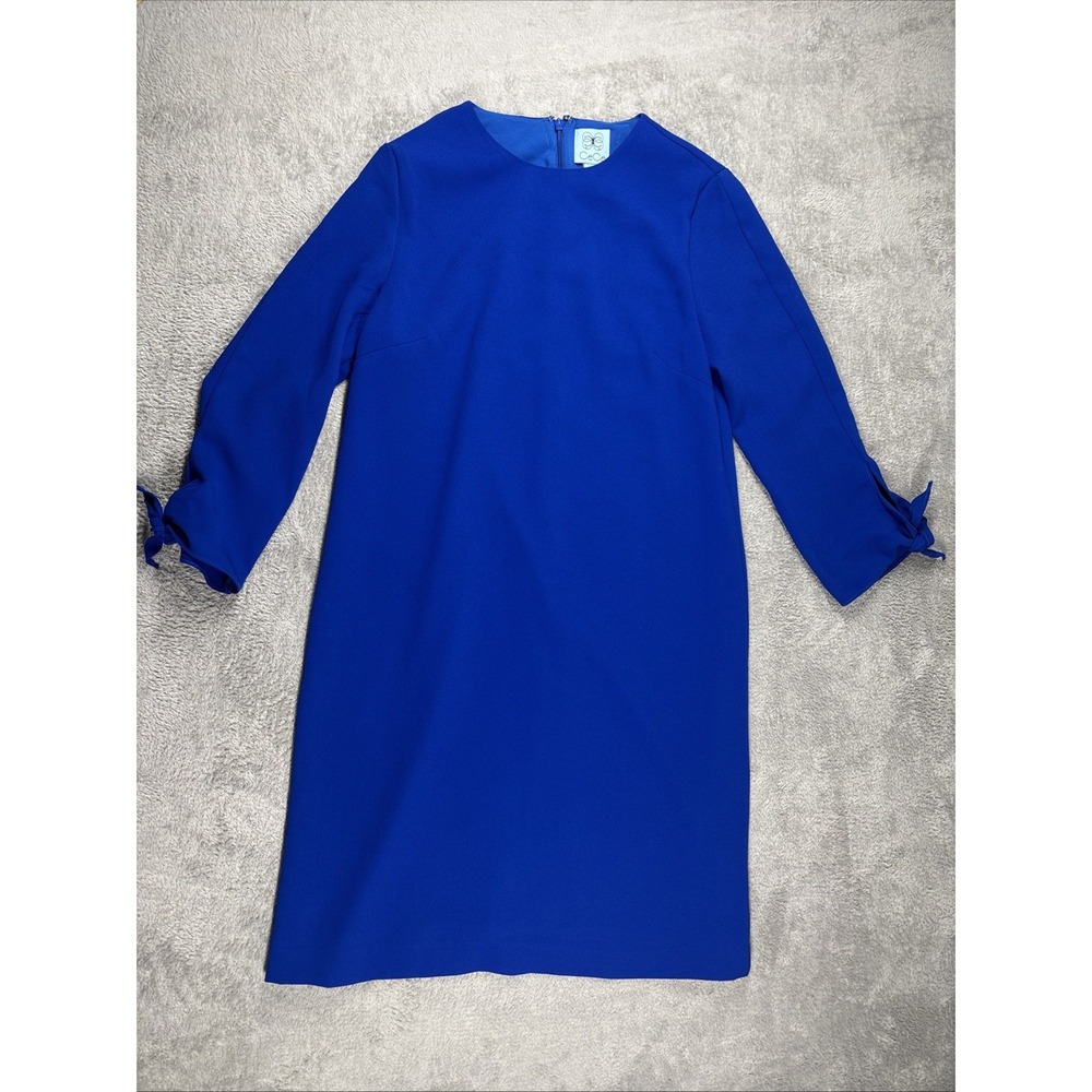 CeCe Women's Royal Blue Tie Long‎ Sleeve Chiffon Dress Size 2